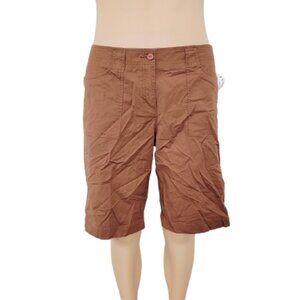 Pendleton Men's Brown Solid Rain Forest Stretch Bermuda Shorts Size 14
